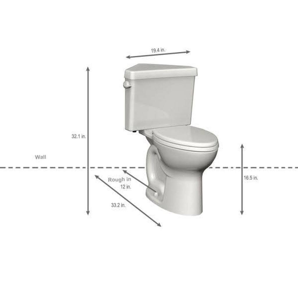 American Standard Cadet 3 Powerwash 2-Piece Round Toilet, White U4651