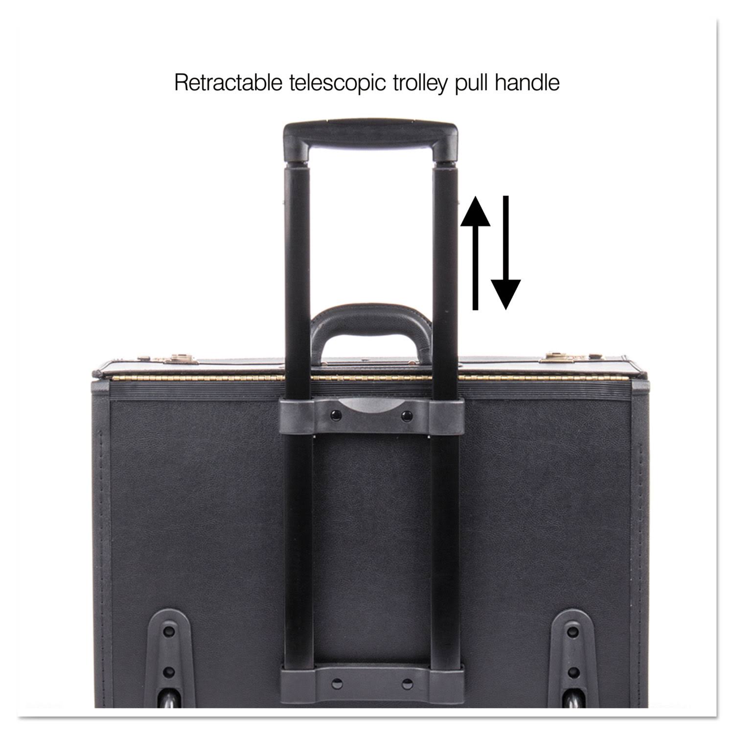 Stebco Tufide Rolling Catalog Case, 22 1/4 x 9 x 13 1/2, Black O848401