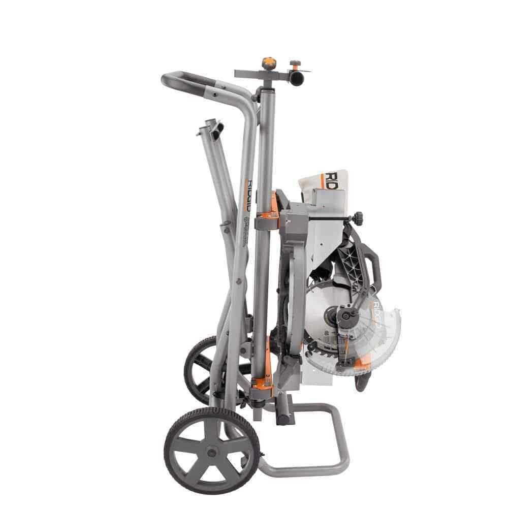 RIDGID AC9946-RPM121 Universal Mobile Miter Saw Stand with Mounting Braces L317175