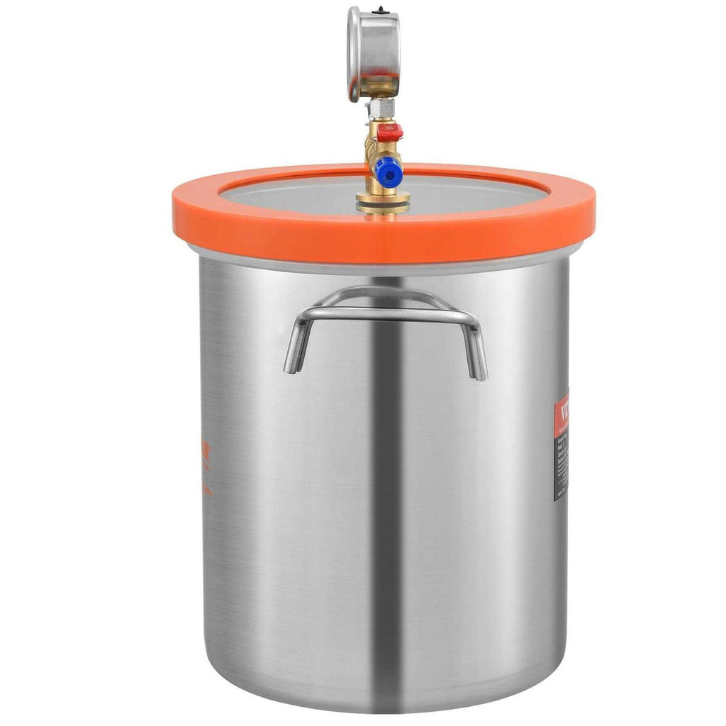 VEVOR 3 Gallon Vacuum Chamber with Tempered Glass Lid M438