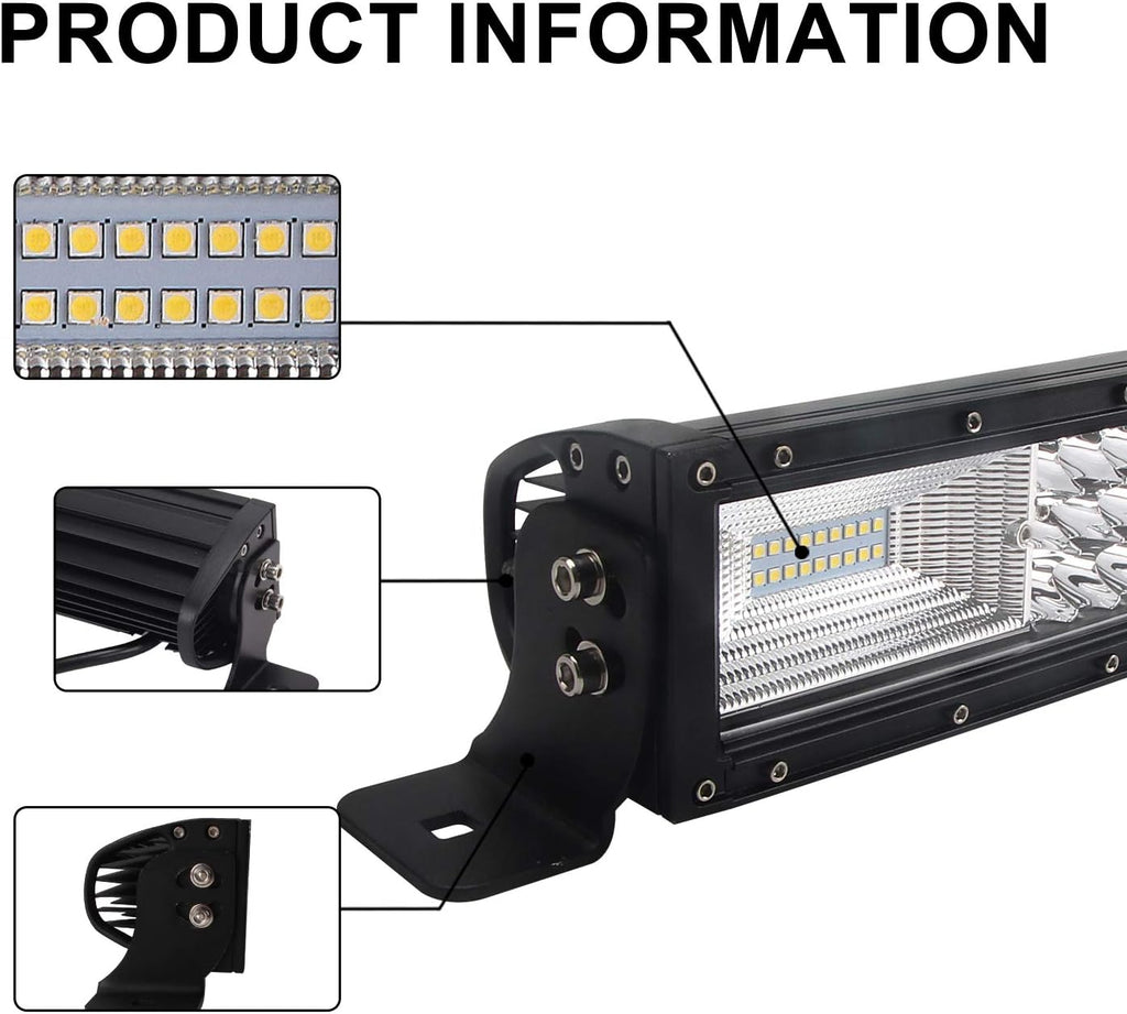 Lumitek 288W 50 inch Curved LED Light Bar for Off-Road SUV ATV X789540