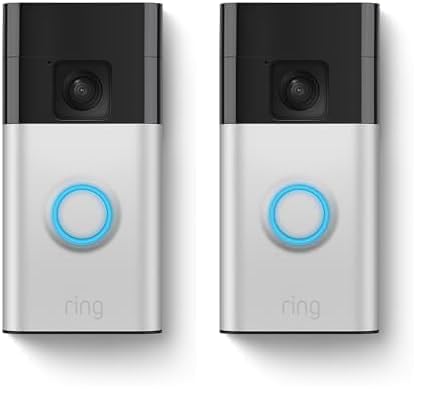 Ring Battery Doorbell, Head-to-Toe Video, Two-Way Talk, Motion Detection, Satin Nickel G156985