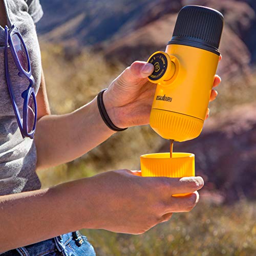 WACACO Nanopresso Portable Espresso Maker, 18 Bar Pressure, Manual Travel Coffee Maker J1045