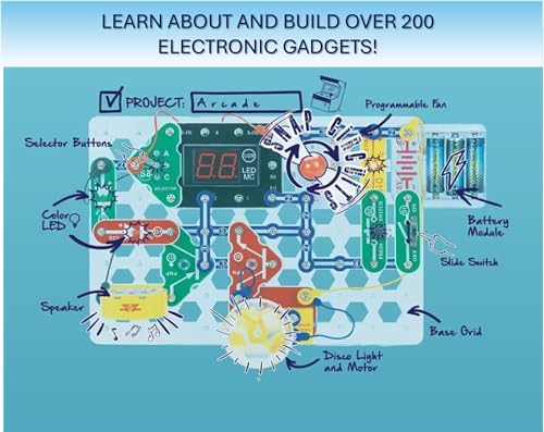 Snap Circuits Arcade Electronics Exploration Kit, STEM Activities for Ages 8+ B1100
