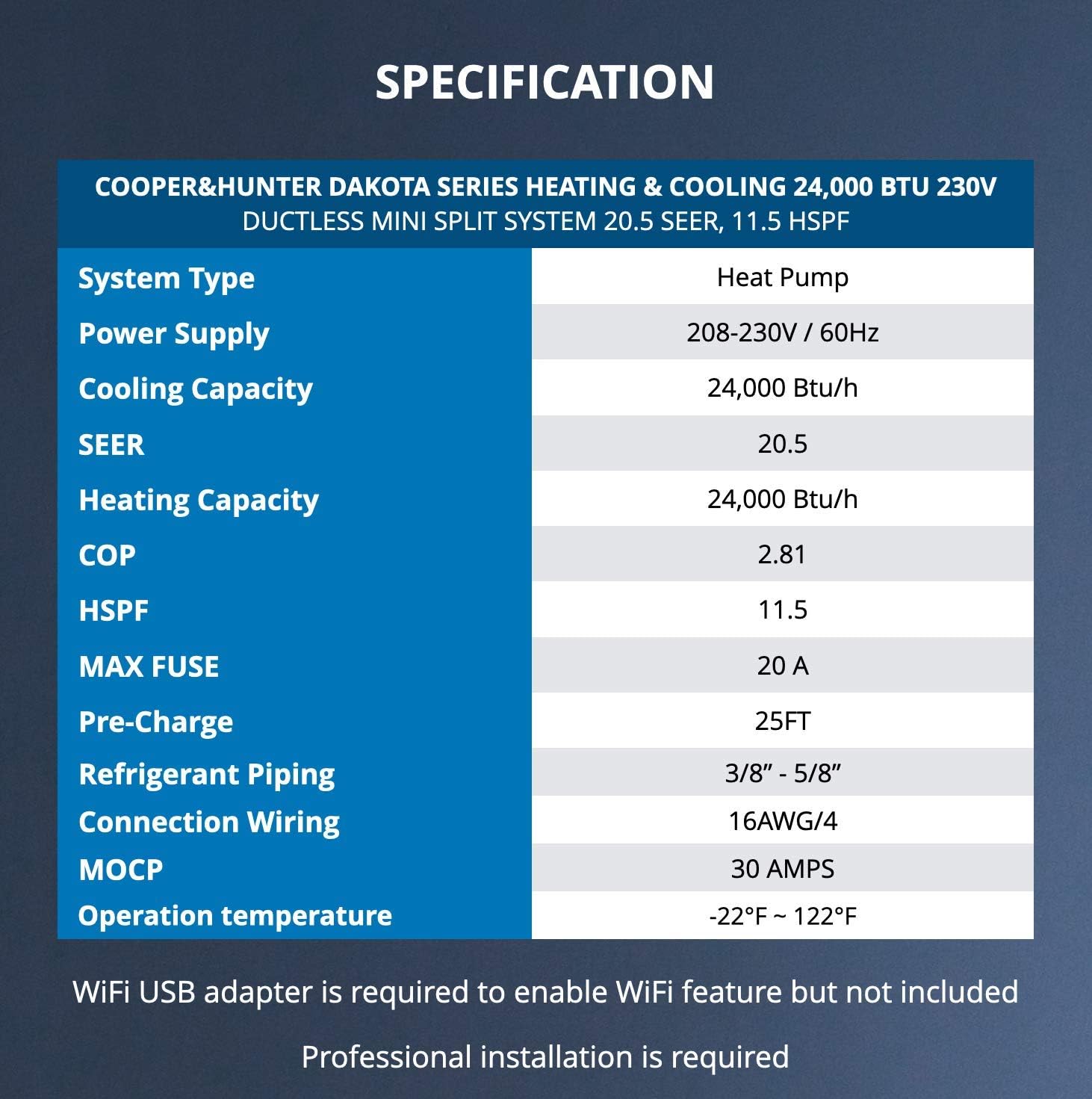 Hyper Heat 9,000 BTU Ductless Mini-Split Air Conditioner Heat Pump V321485