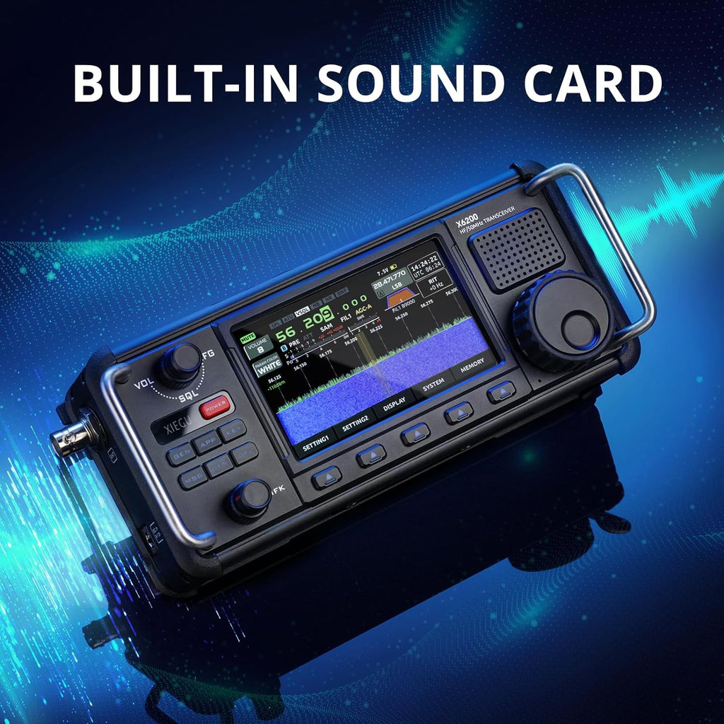 Xiegu X6200 HF Radio Transceiver, Portable with RF Direct Sampling, 3200mAh Battery U9767