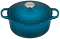 Le Creuset Enameled Cast Iron Signature Round Dutch Oven, 4.5 qt., Deep Teal