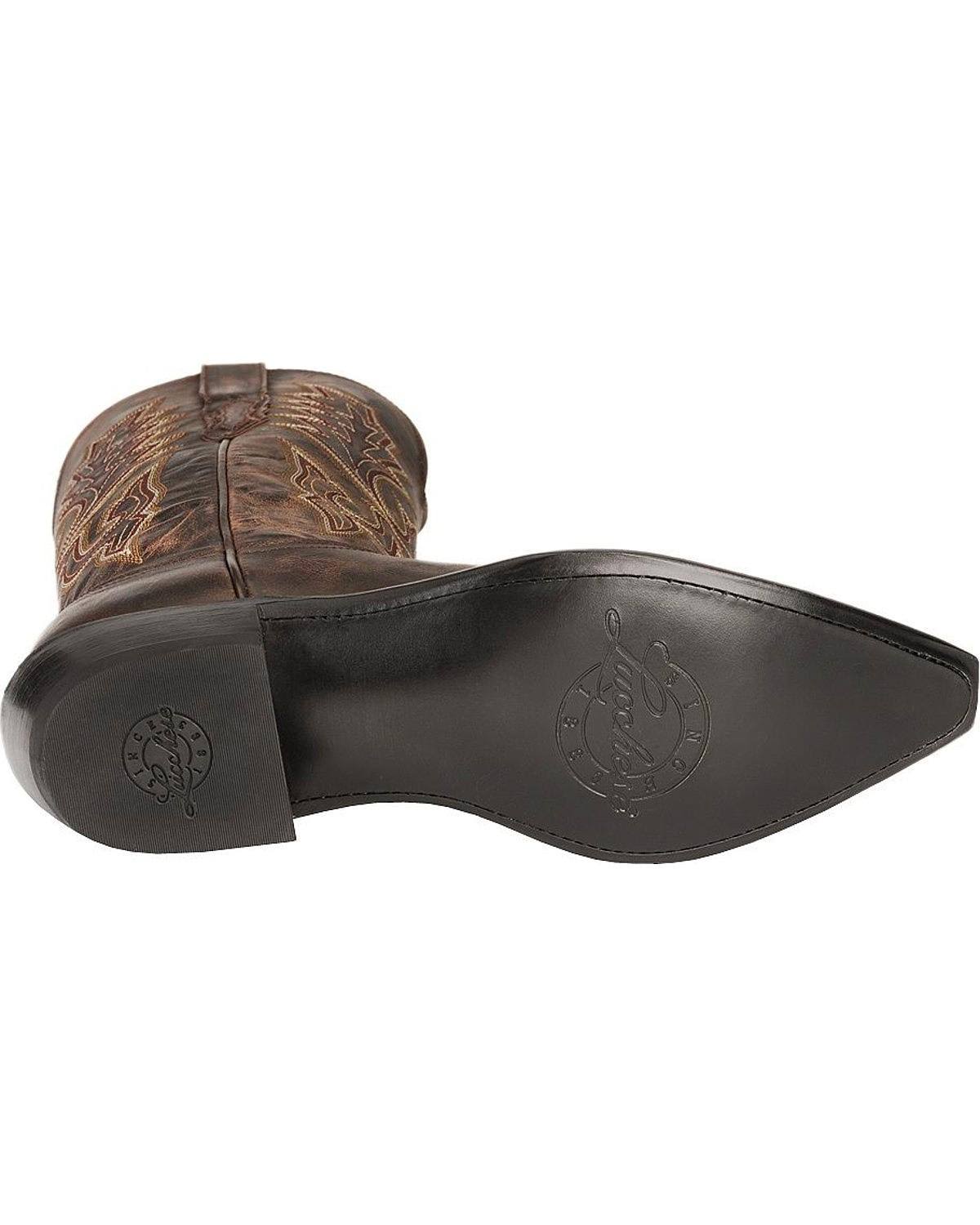 Lucchese M1002 Chocolate Madras Goat Cowboy Boots O3941