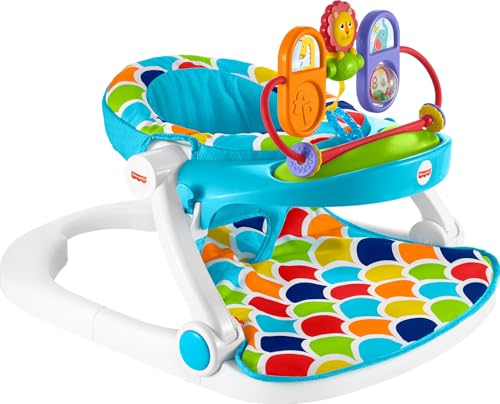 Fisher-Price Deluxe Sit-Me-Up Floor Seat with Removable Toys and Snack Tray T943601