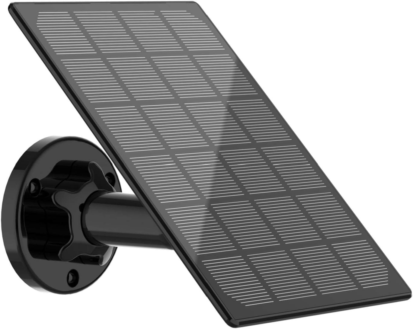 Solar Panel for Wireless Outdoor Security Camera Compatible with DC 5V Rechargeable Battary Powered Surveillance Cam, Continuous Solar Power for Camera(No Camera)
