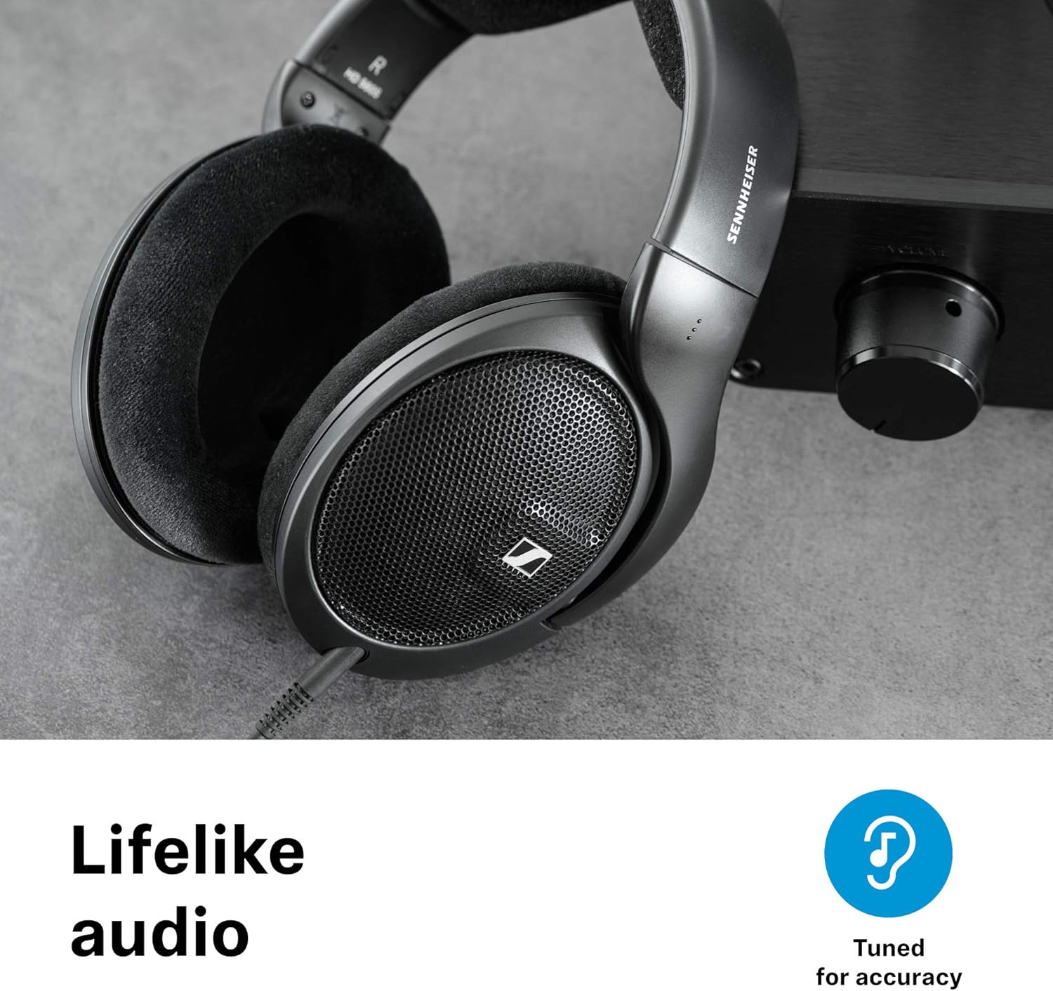 Sennheiser HD 560 S Over-The-Ear Audiophile Headphones, Open-Back, Detachable Cable, Black W3364