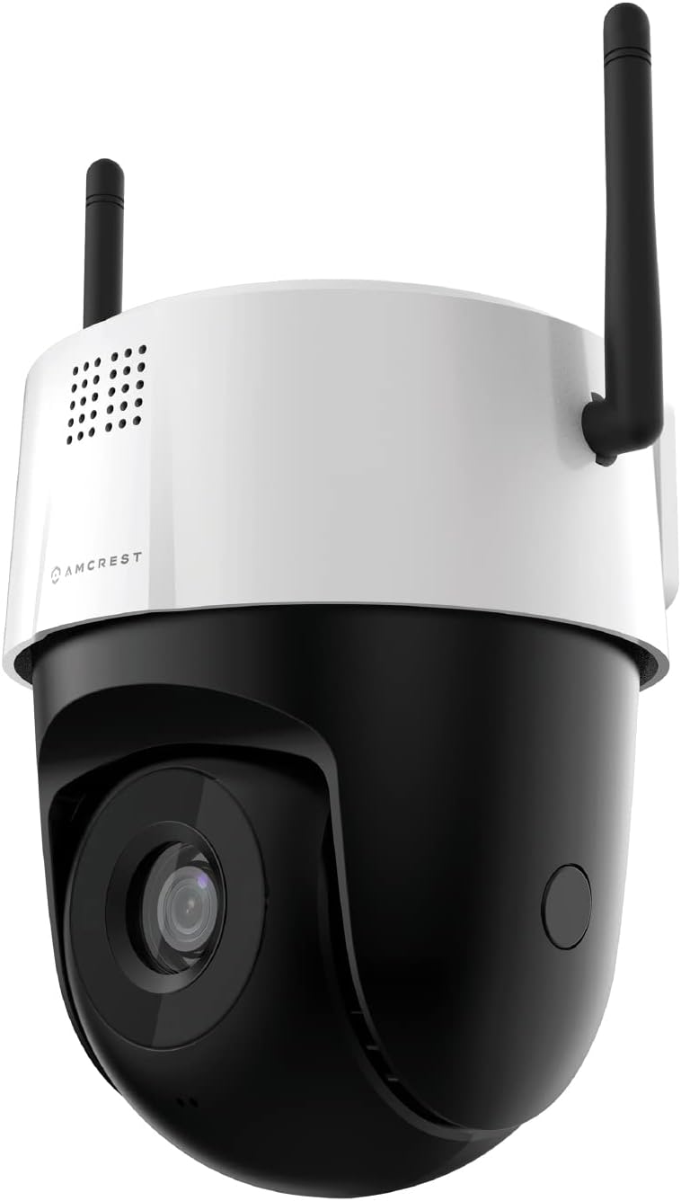 Amcrest 5MP UltraHD Mini AI Outdoor WiFi Camera, Security IP Camera with Two-Way Audio, 98ft Full Color Nightvision, Remote Viewing, 5-Megapixel, Wide 106° FOV, IP5M-1190W (White)