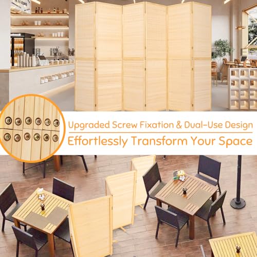 Bamboo Room Divider Folding Privacy Screen 4 Panel Brown R433280