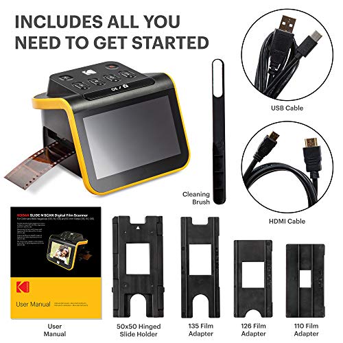 KODAK Slide N SCAN Film & Slide Scanner with 5" LCD Screen, 22MP JPEG U29913