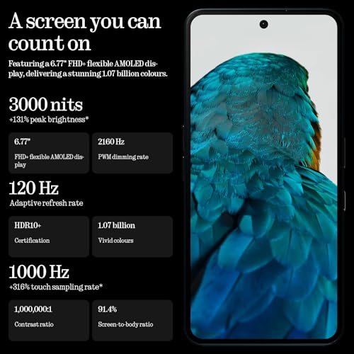 Nothing Phone (3a) Pro Smartphone, 12+256GB Black I25639