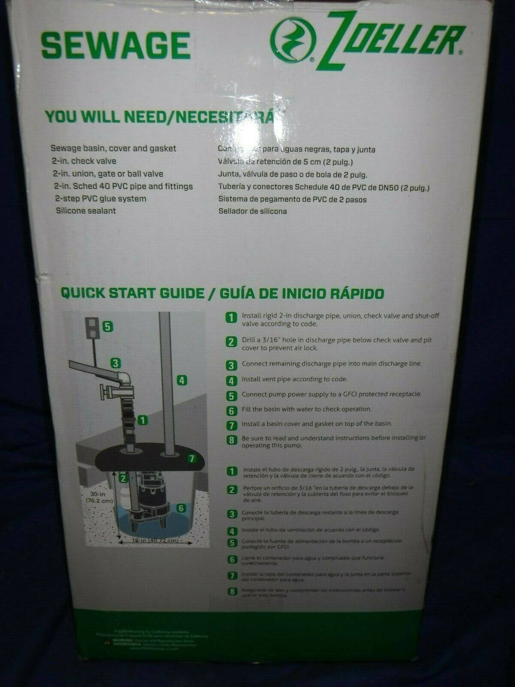 Zoeller 0.5-HP 115-Volt Cast Iron Sewage Sump Pump F43694