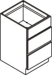 27 inch Wide Drawer Base Kitchen Cabinet, Light Gray Inset Shaker L777