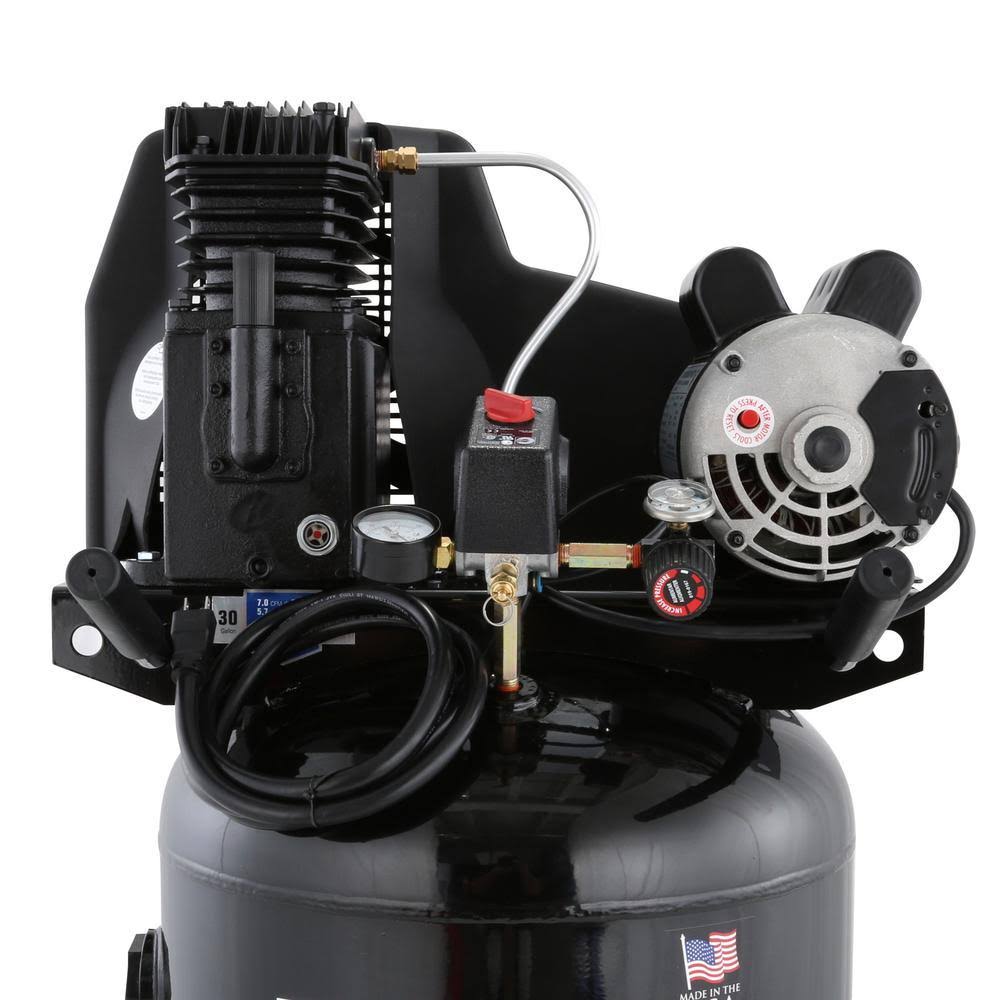Industrial Air ILA1883054 Oil Lubricated Wheeled Electric Air Compressor, 30 gal E5319