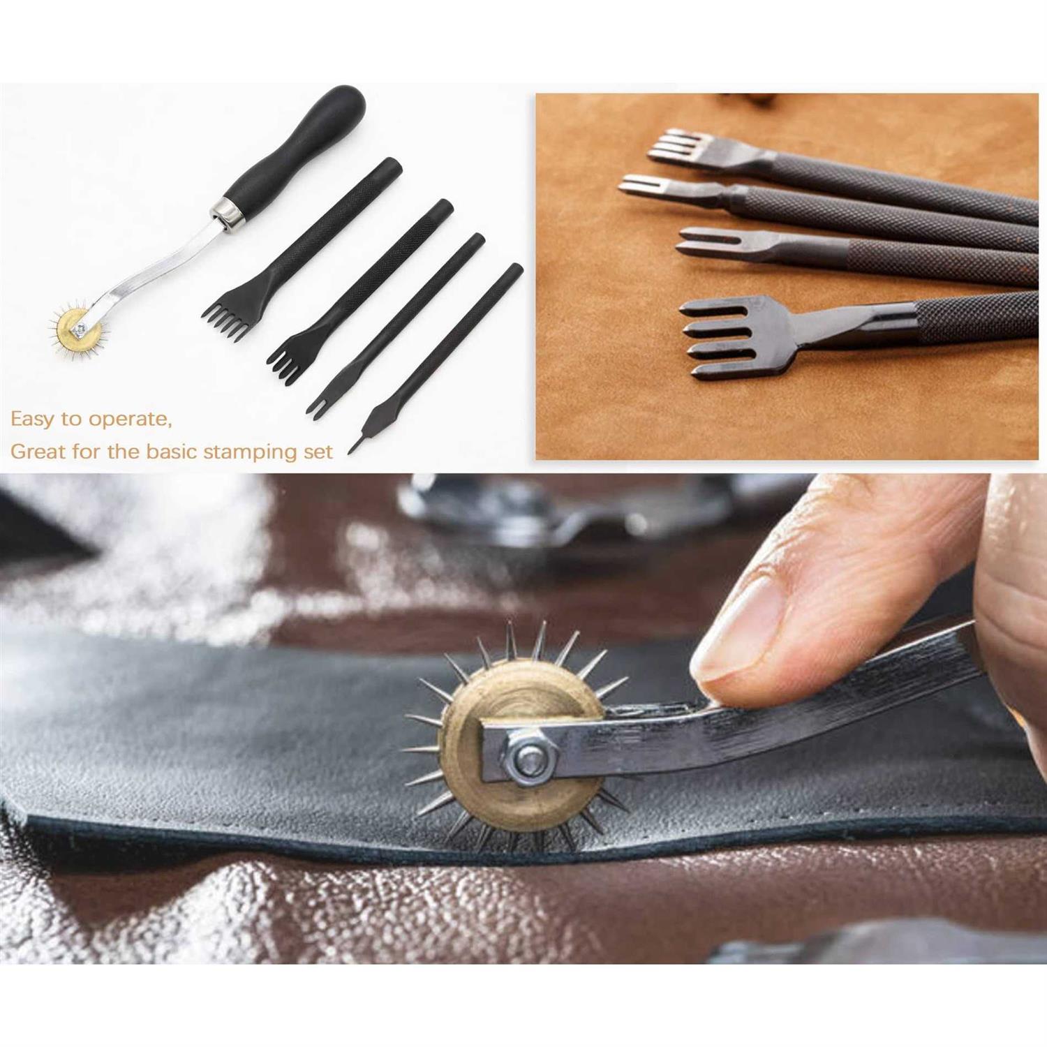 Leather Stitching Tools Kit 18Pcs for Leather Craft DIY F25869