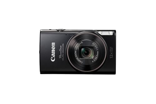 Canon PowerShot ELPH 360 Digital Camera with 12x Optical Zoom, Black L3252