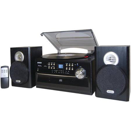 Jensen 3-Speed Turntable with CD, Cassette u0026 AM/FM Stereo Radio