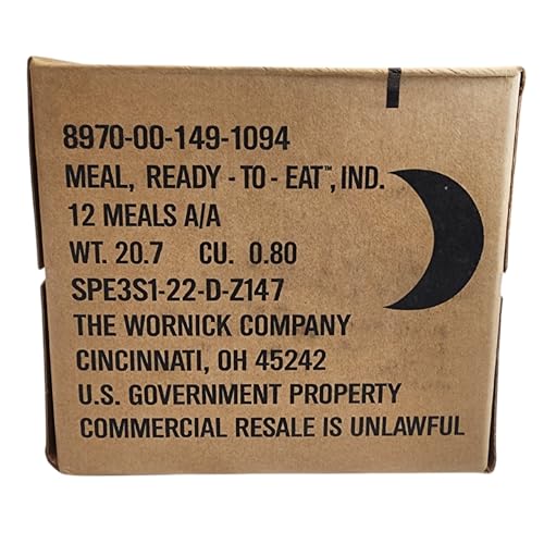 U.S. Military Surplus MRE Case B, Menus 13-24 G97006