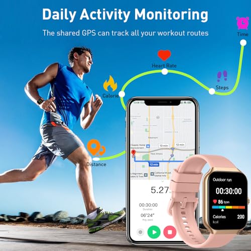 Smart Watch 1.96 HD Fitness Tracker with Heart Rate Monitor for Men Women X2198