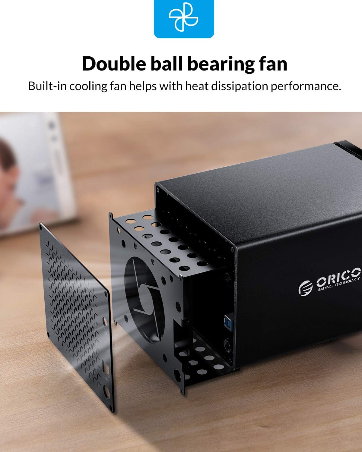 ORICO 5 Bay RAID Hard Drive Enclosure USB 3.0 to SATA for 3.5 inch HDD I643239