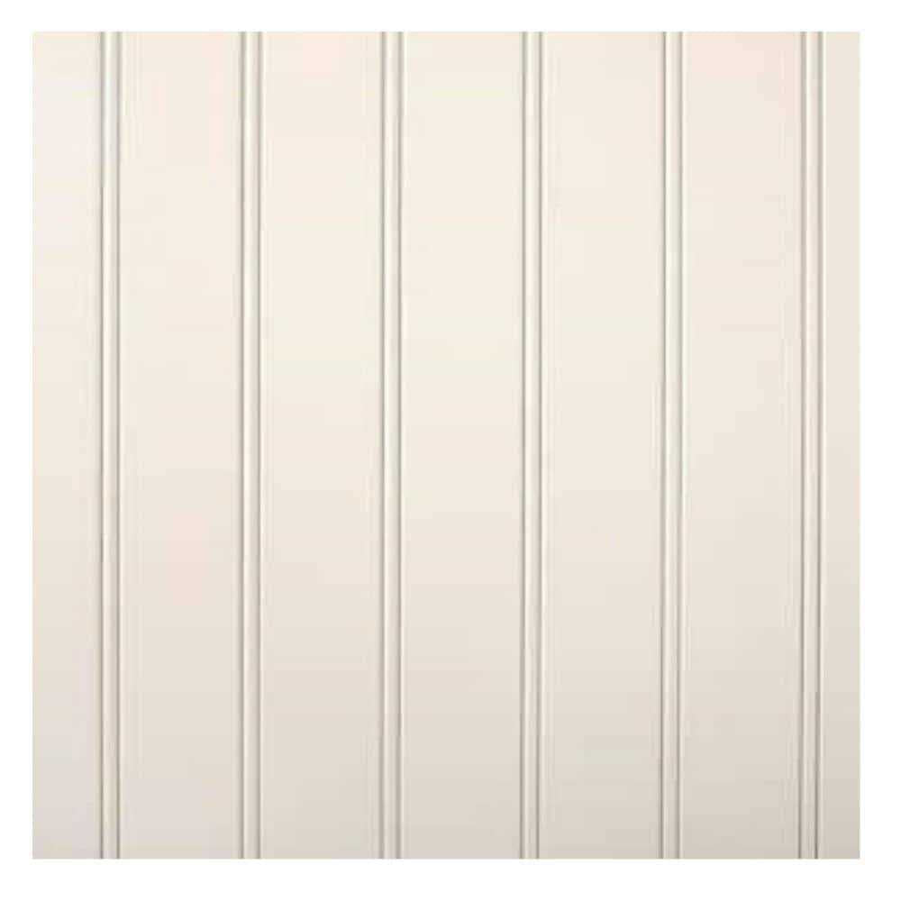 48-in x 96-in Beaded White Hardboard Wall Panel J498071