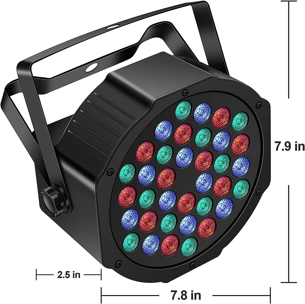 U`King Wireless LED Uplights RGB 36W Rechargeable Par Can Lights for Wedding DJ Events (4 Pack) O972