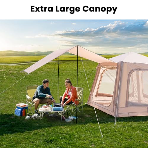 Inflatable Camping Tent with Hand Pump, Waterproof Oxford, 4-6 Person P40923