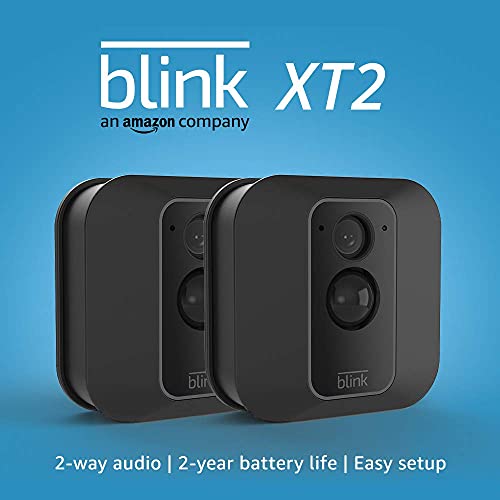 Blink XT2 Outdoor/Indoor Smart Security Camera with cloud storage included, 2-way audio, 2-year battery life – 2 camera kit (Used)