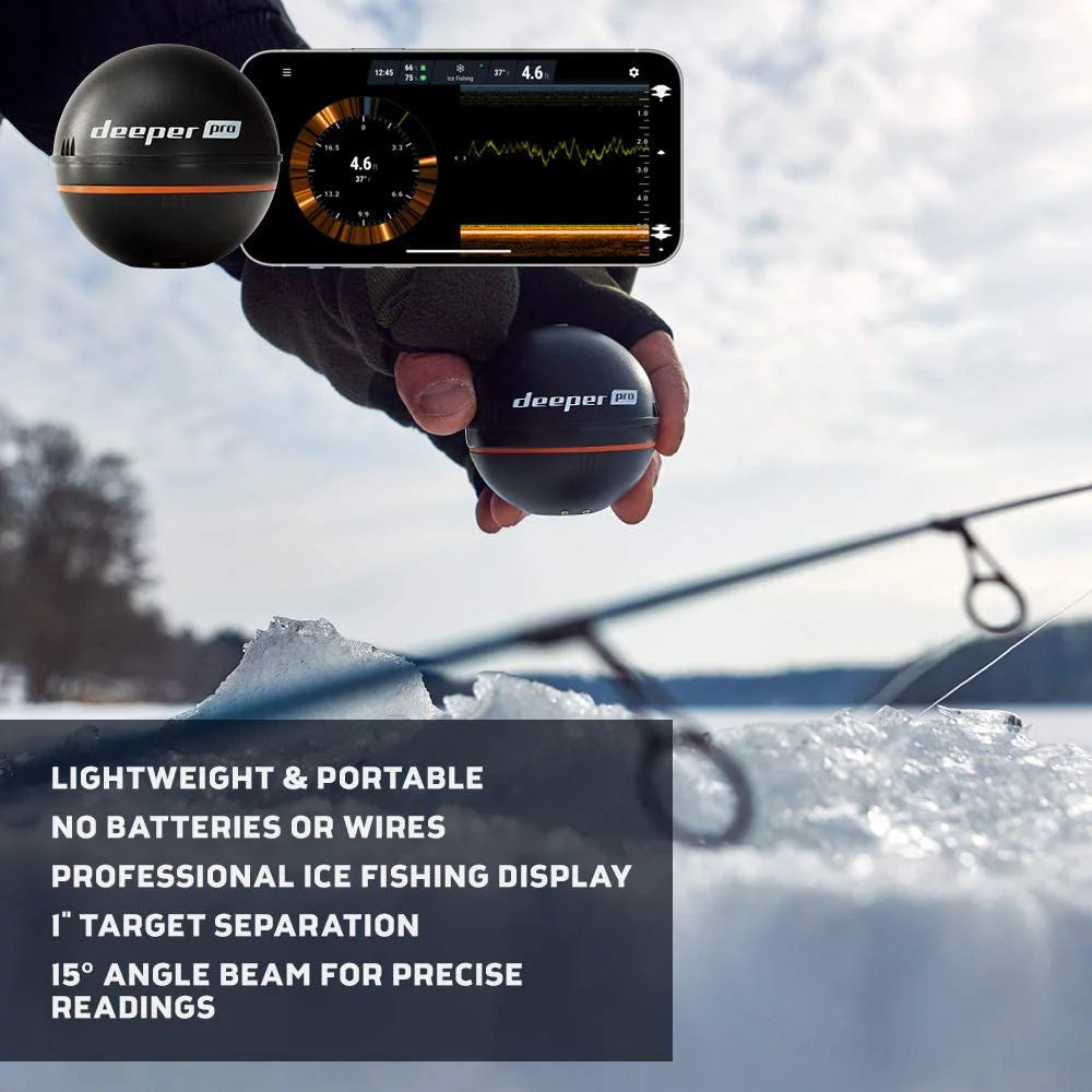 Deeper PRO Smart Sonar Castable WiFi Fish Finder for Kayaks and Boats U764