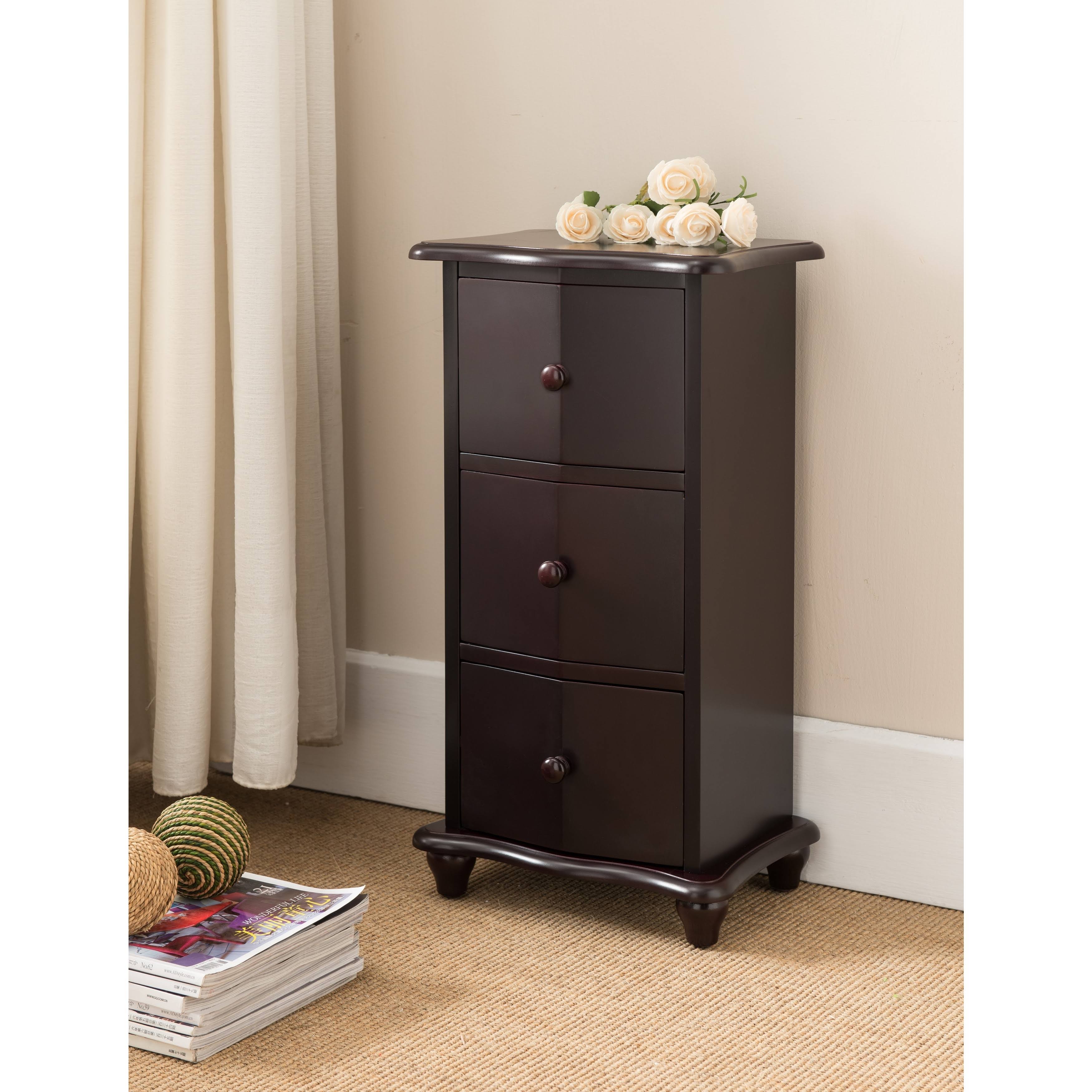 R0423-ch Dark Cherry Wood Accent Cabinet