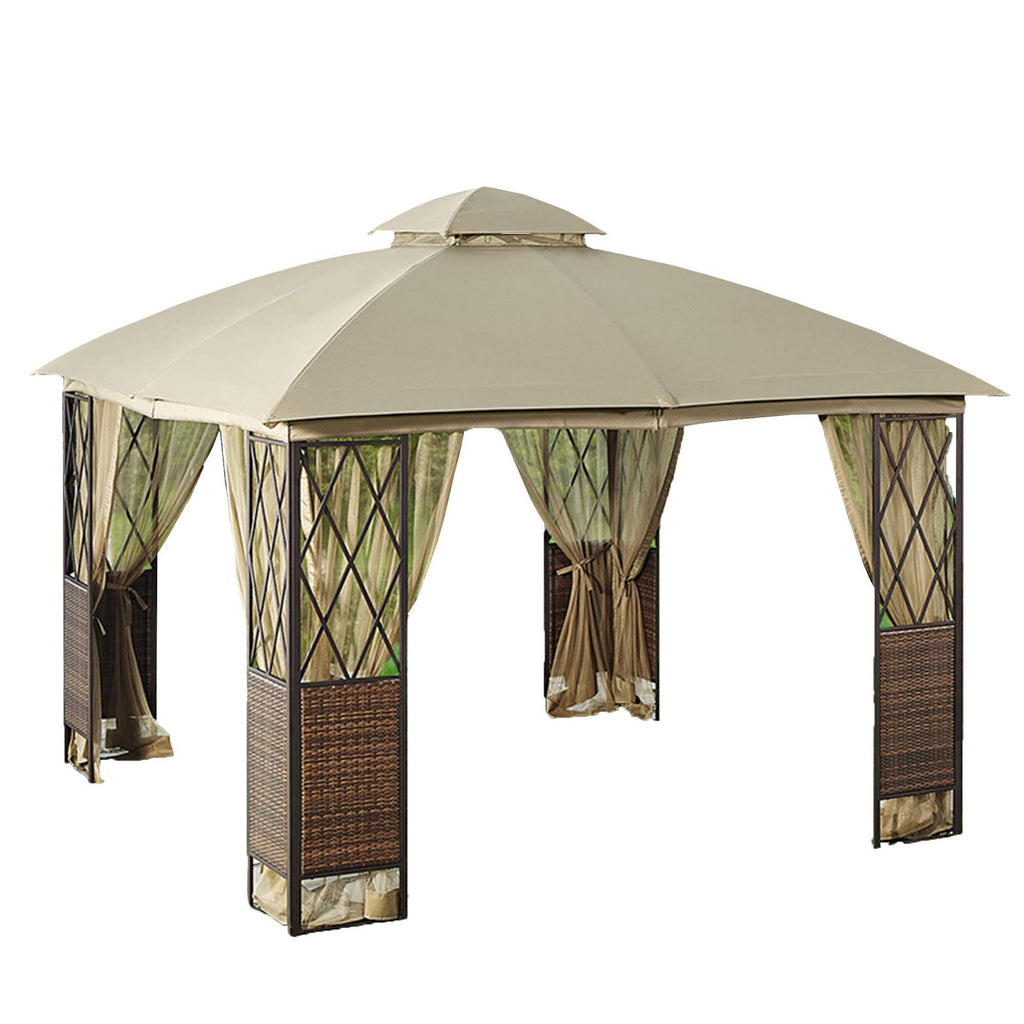 Garden Winds Replacement Canopy Top for 10x10 Wicker Gazebo Z55598
