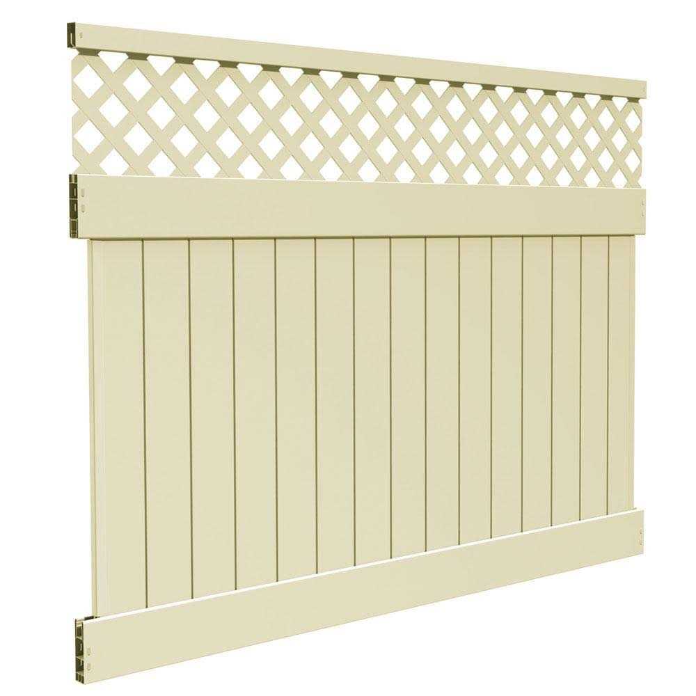 Barrette Outdoor Living Anderson 6 ft. x 8 ft Vinyl Lattice Top Fence Panel B8594