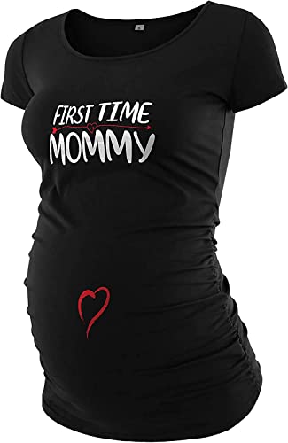 Pack of 3 Maternity Shirts for Women Cute Funny Graphic Ruched Sides Tops J532