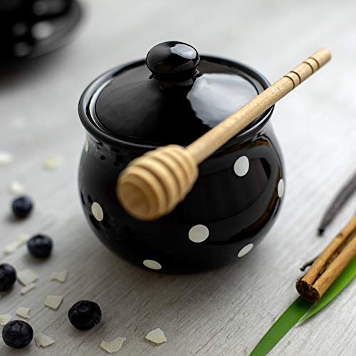 City to Cottage® Handmade Ceramic Polka Dot Teapot Set with Milk Jug and Sugar Bowl L855734