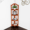 Lavish Home 4-Tier Folding Corner Bookcase