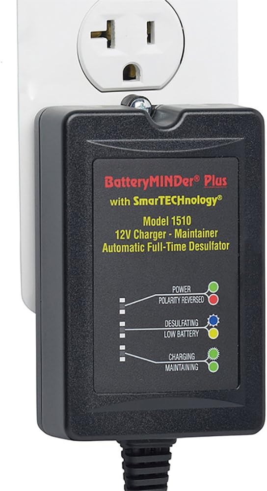 BatteryMINDer 1510 12V 1.5A Battery Charger, Maintainer & Desulfator S3390