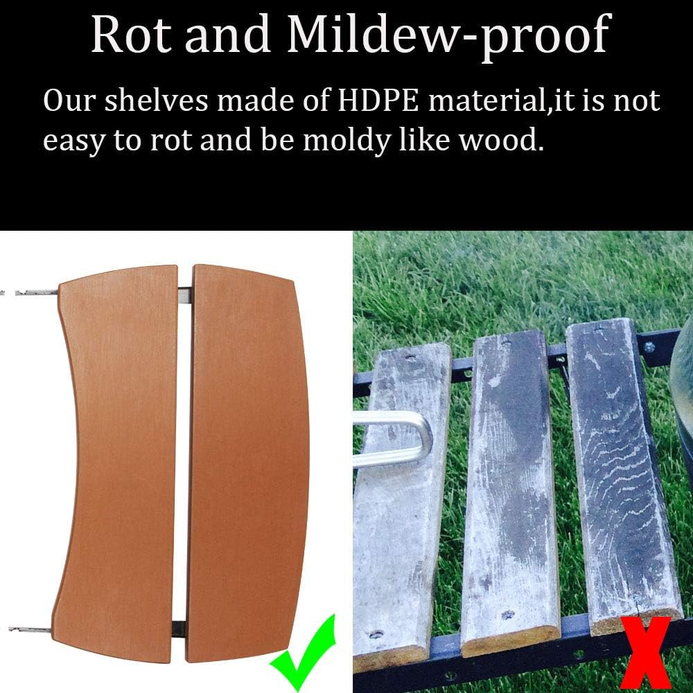 Dracarys Grill Side HDPE Shelves for Big Green Egg, 3 Slats H18141