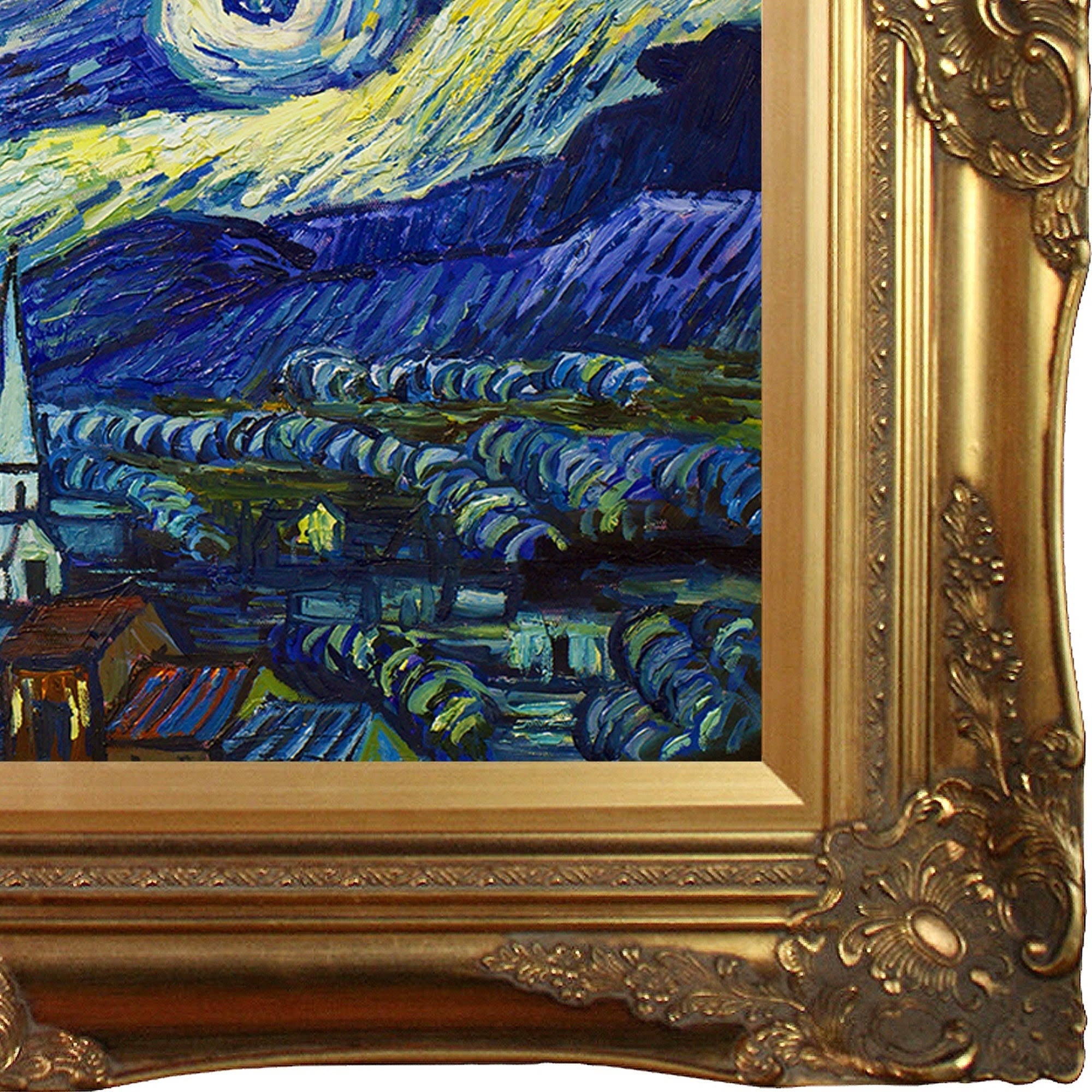 Van Gogh Starry Night Pre-Framed Hand Painted Canvas Art H699