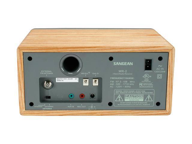 Sangean WR-2 FM/AM Wooden Table Top Digital Tuning Receiver, Walnut F242