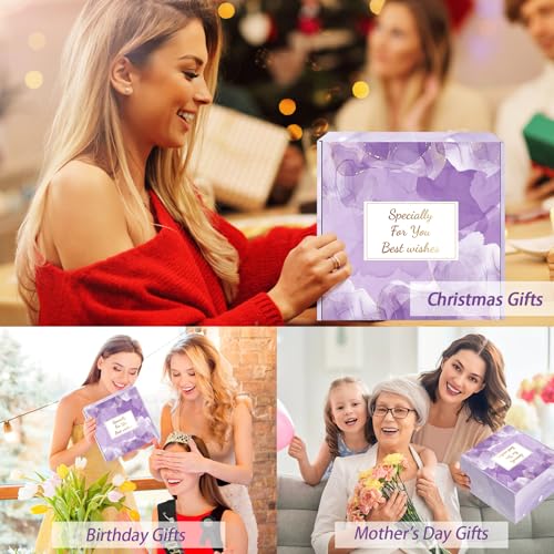 Lavender Spa Gift Basket with Flannel Blanket for Women Mom Sister Q9243