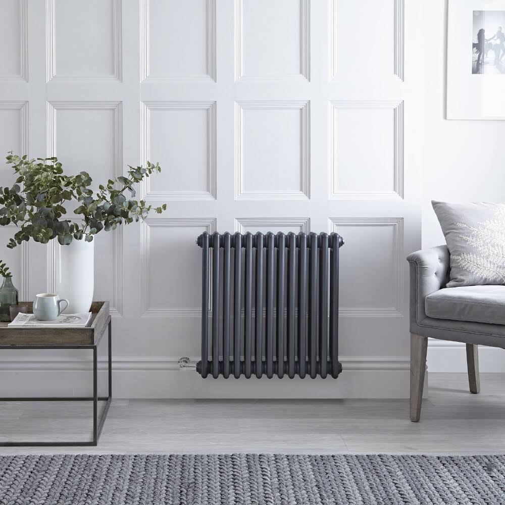 Hudson Reed Regent Cast Iron Electric Radiator Anthracite Q412