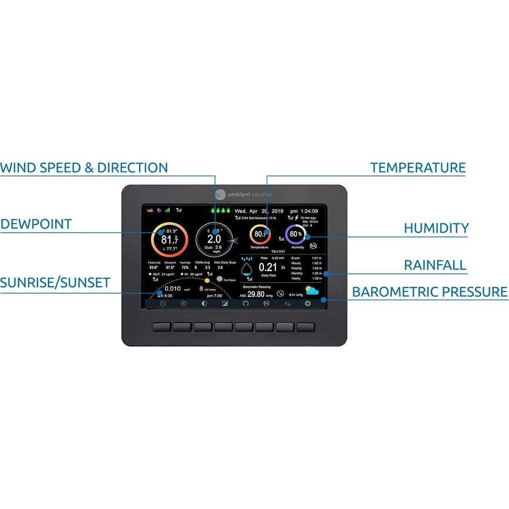 Ambient Weather WS-5000 Ultrasonic Smart Weather Station Y930697