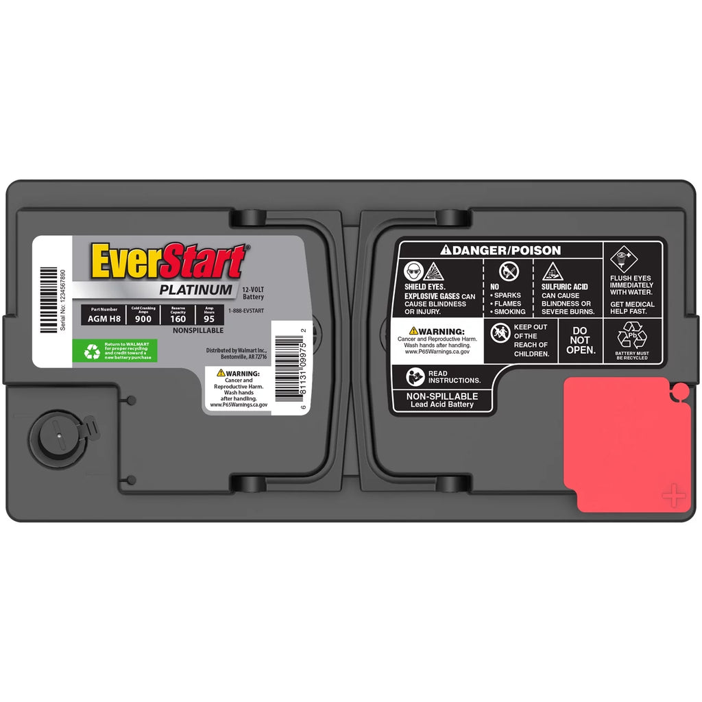 EverStart Platinum AGM Automotive Battery Group Size H8 Q905667