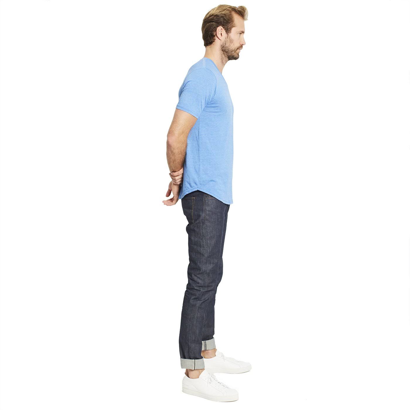 Goodlife Tri-Blend Scallop V-Neck Cool Blue, X-Large O957