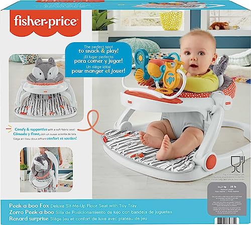 Fisher-Price Deluxe Sit-Me-Up Floor Seat with Removable Toys and Snack Tray T943601