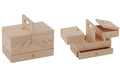 Trimits Wood Cantilever Sewing Box - 3 Compartments u0026 Drawer